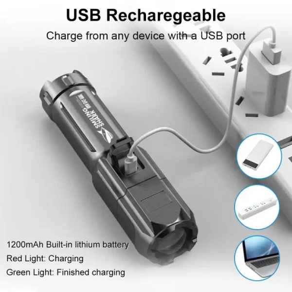 Poderosa lanterna Tática LED com 100000 lumes - Image 6